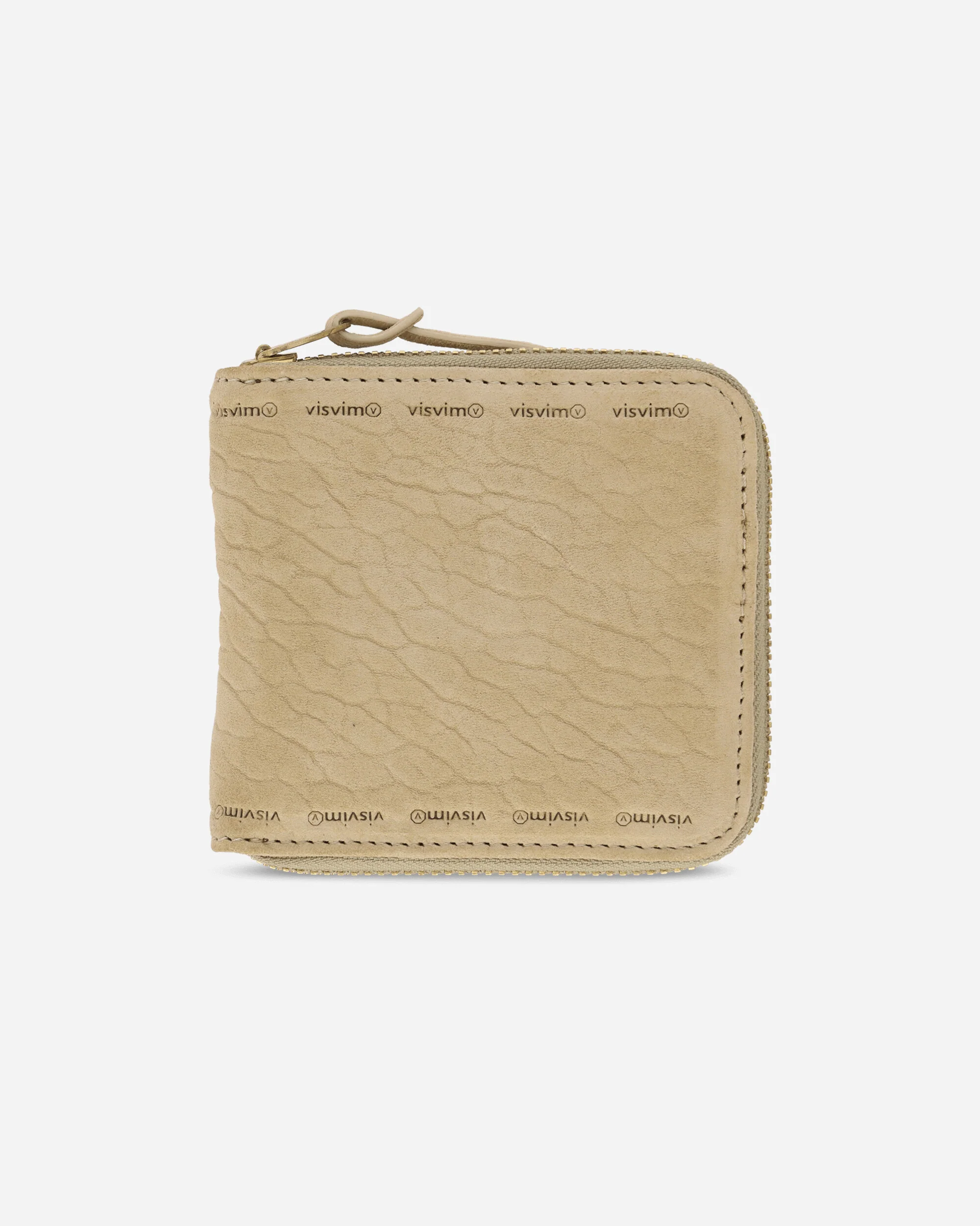 Suede Bi-Fold Wallet Beige - Image 2