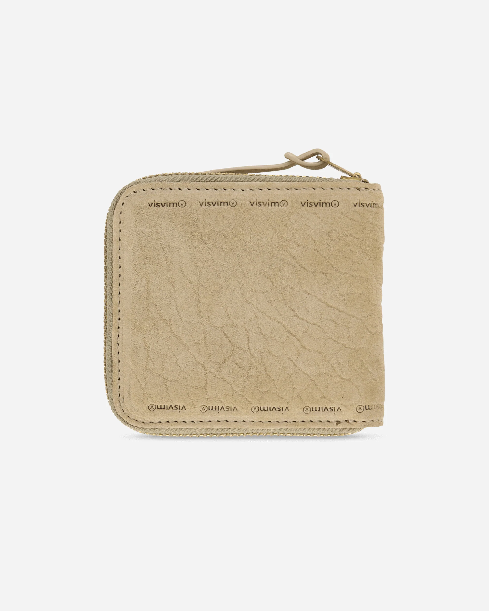 Suede Bi-Fold Wallet Beige - Image 4