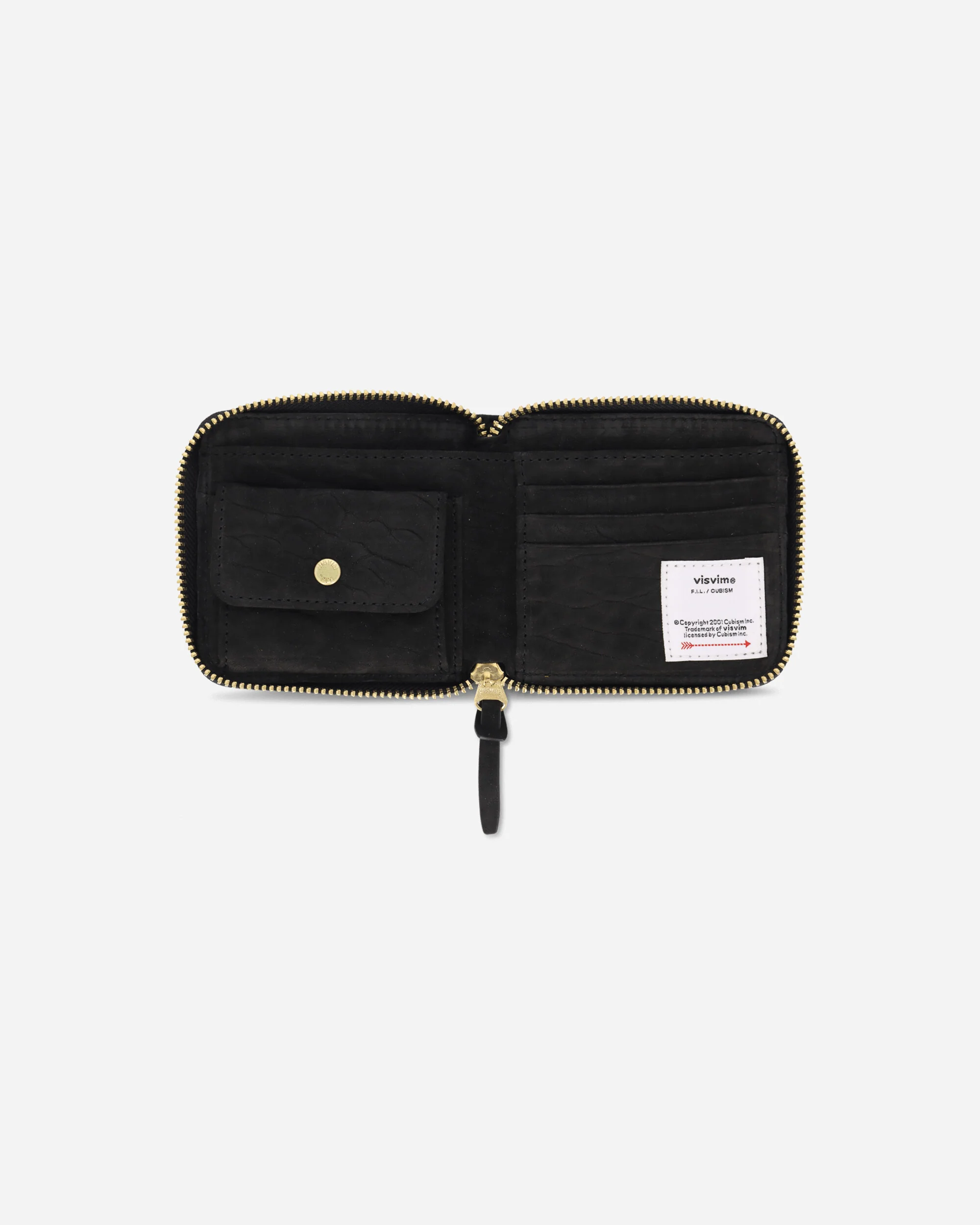Suede Bi-Fold Wallet Black - Image 3