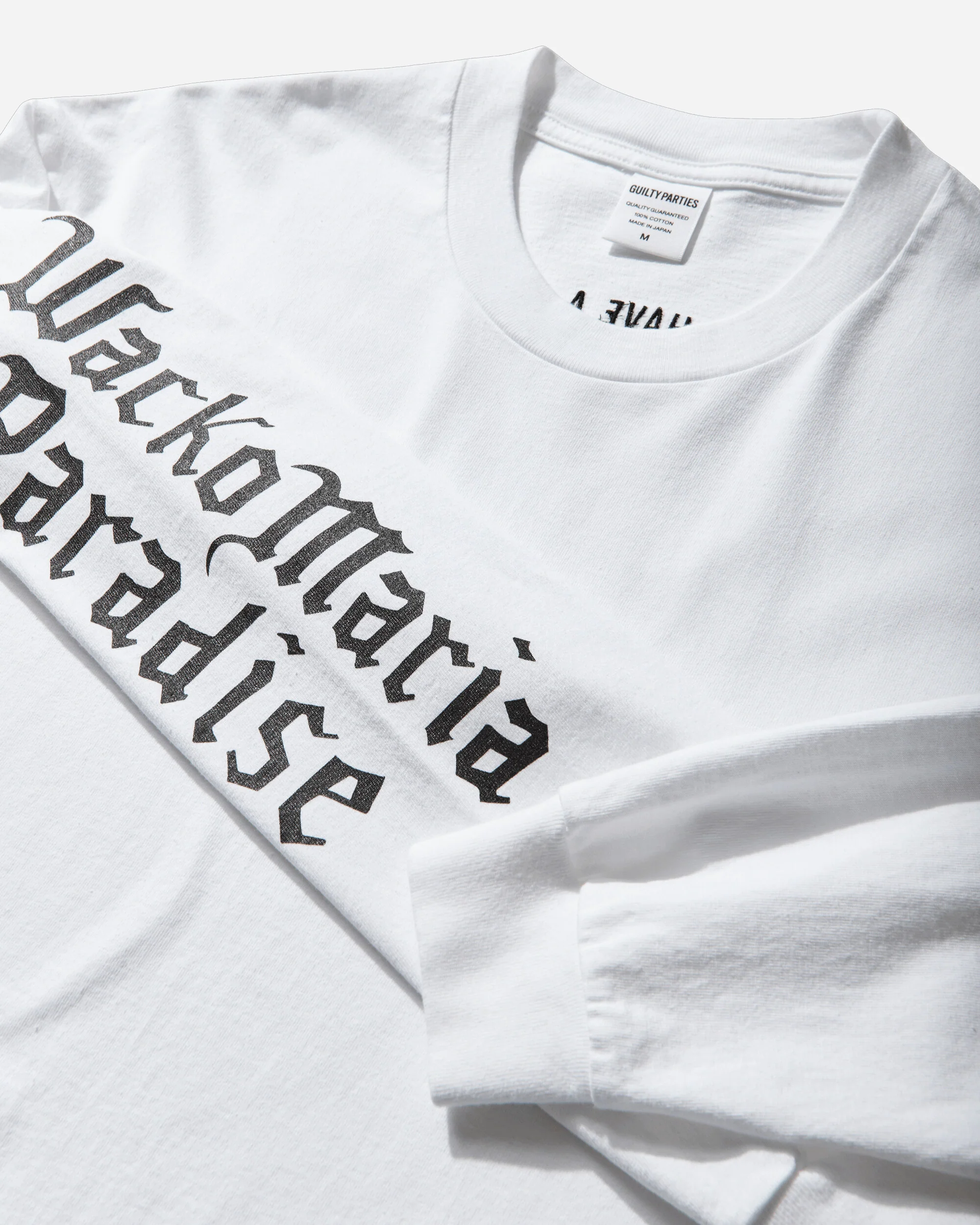 Men's Washed Heavy Weight Longsleeve T-Shirt (Type-1) White - Image 4