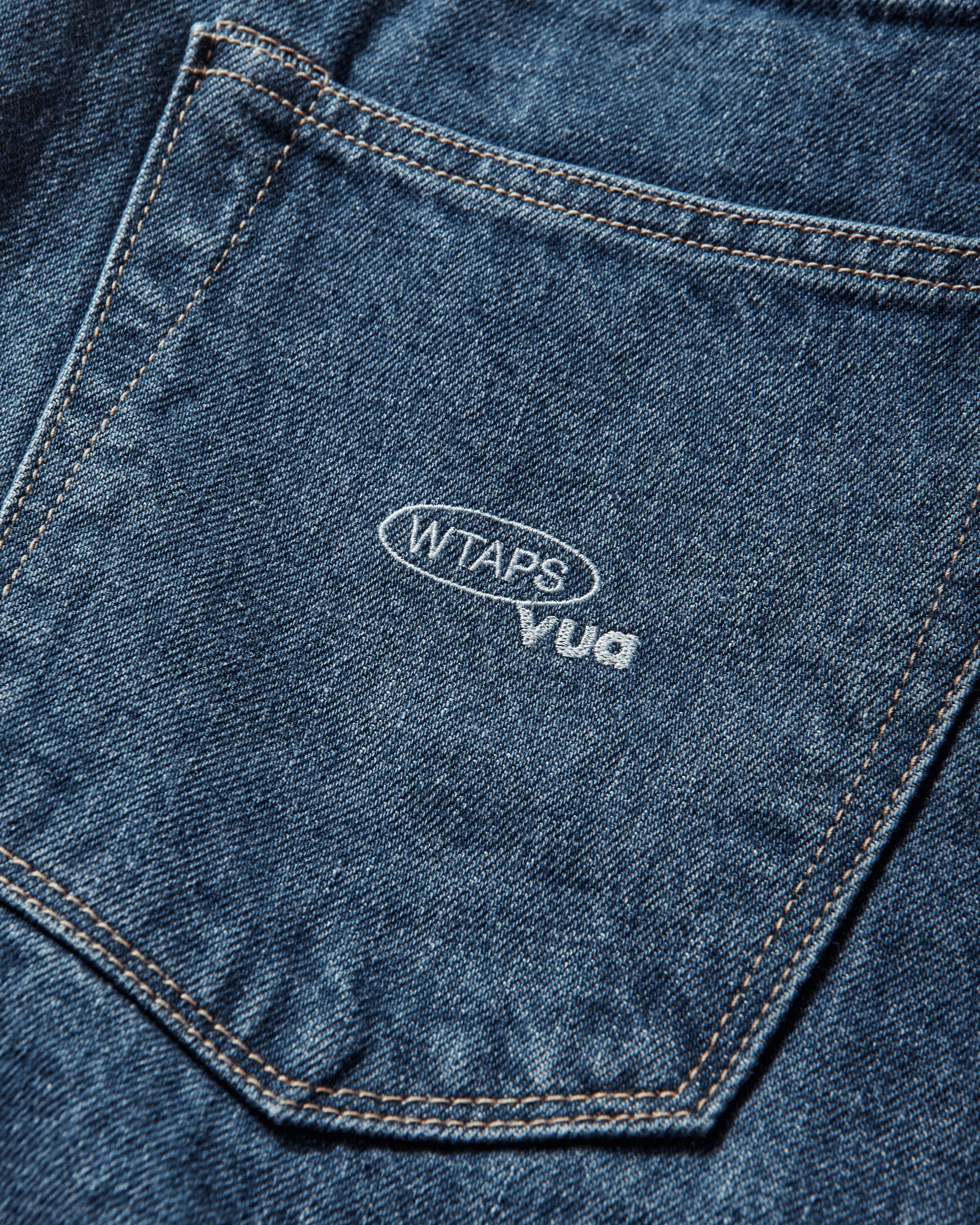 Men's Blues Straight Pants Indigo - Image 4