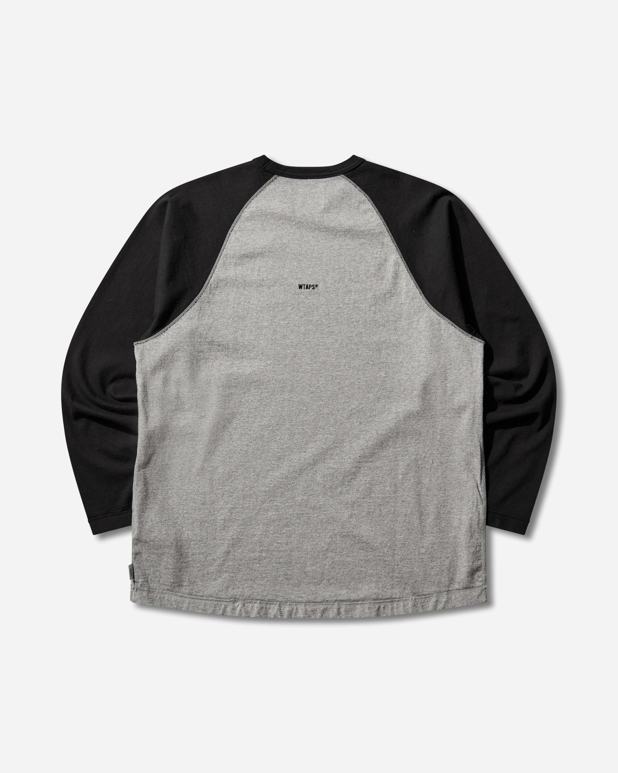 Men's Ian Longsleeve T-Shirt Black / Grey - Image 2