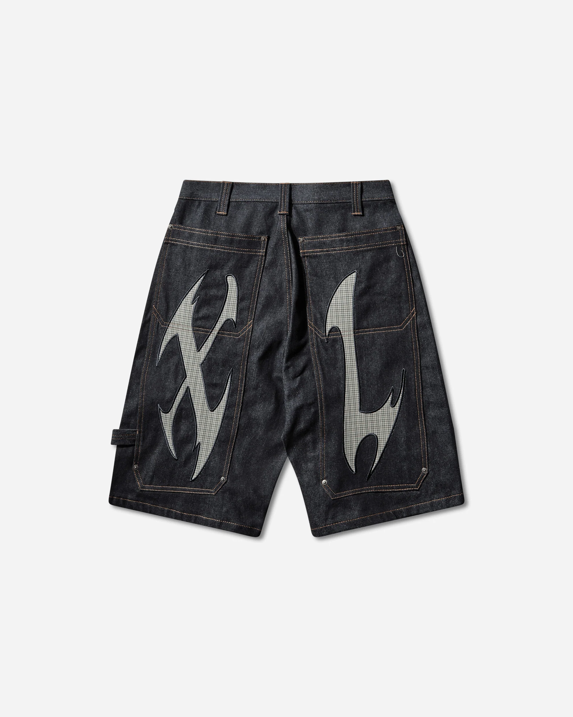 Men's Cut Out XL Loose Shorts Indigo - Image 2