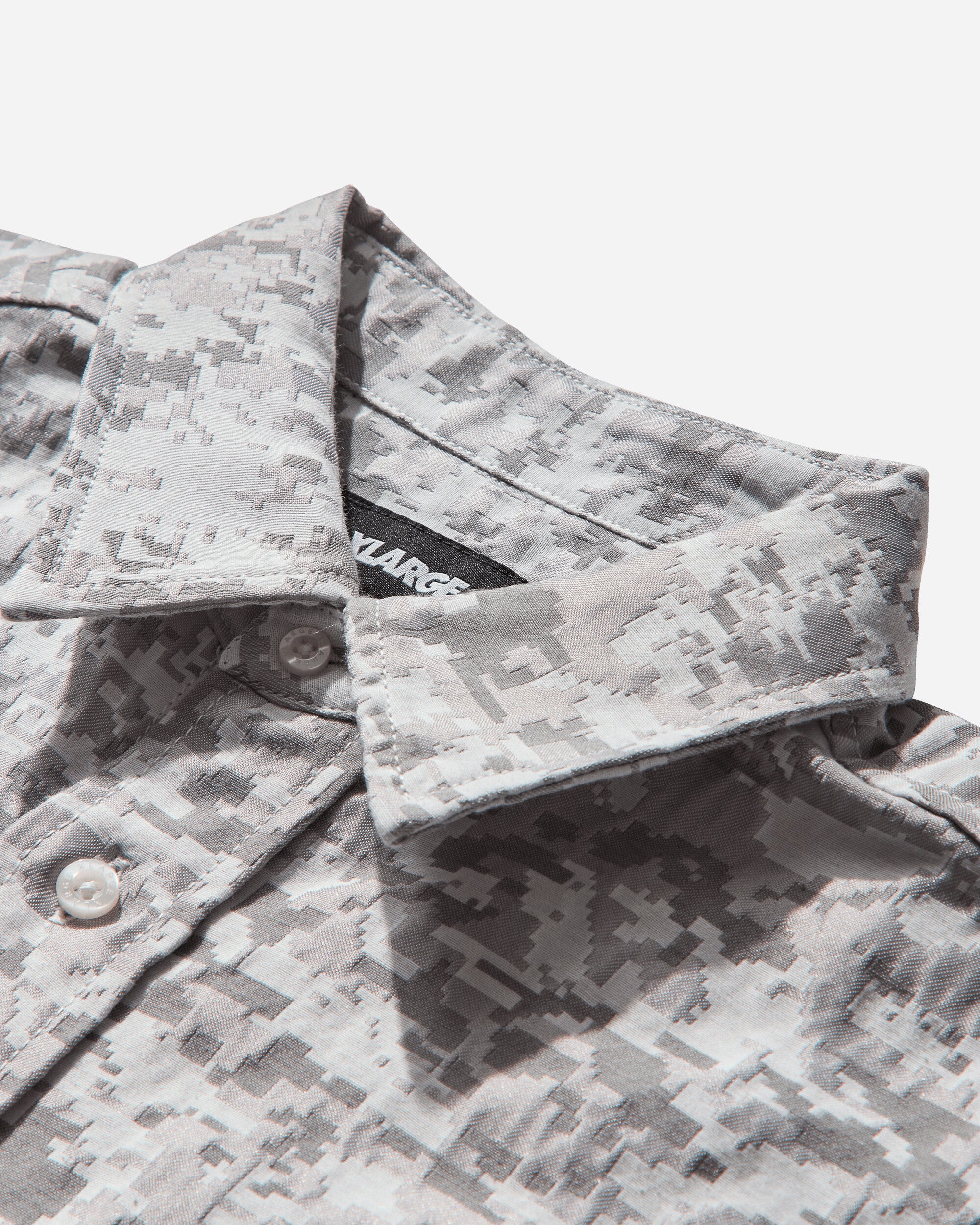 Men's Digital Camo Jacquard Longsleeve Shirt White - Image 3