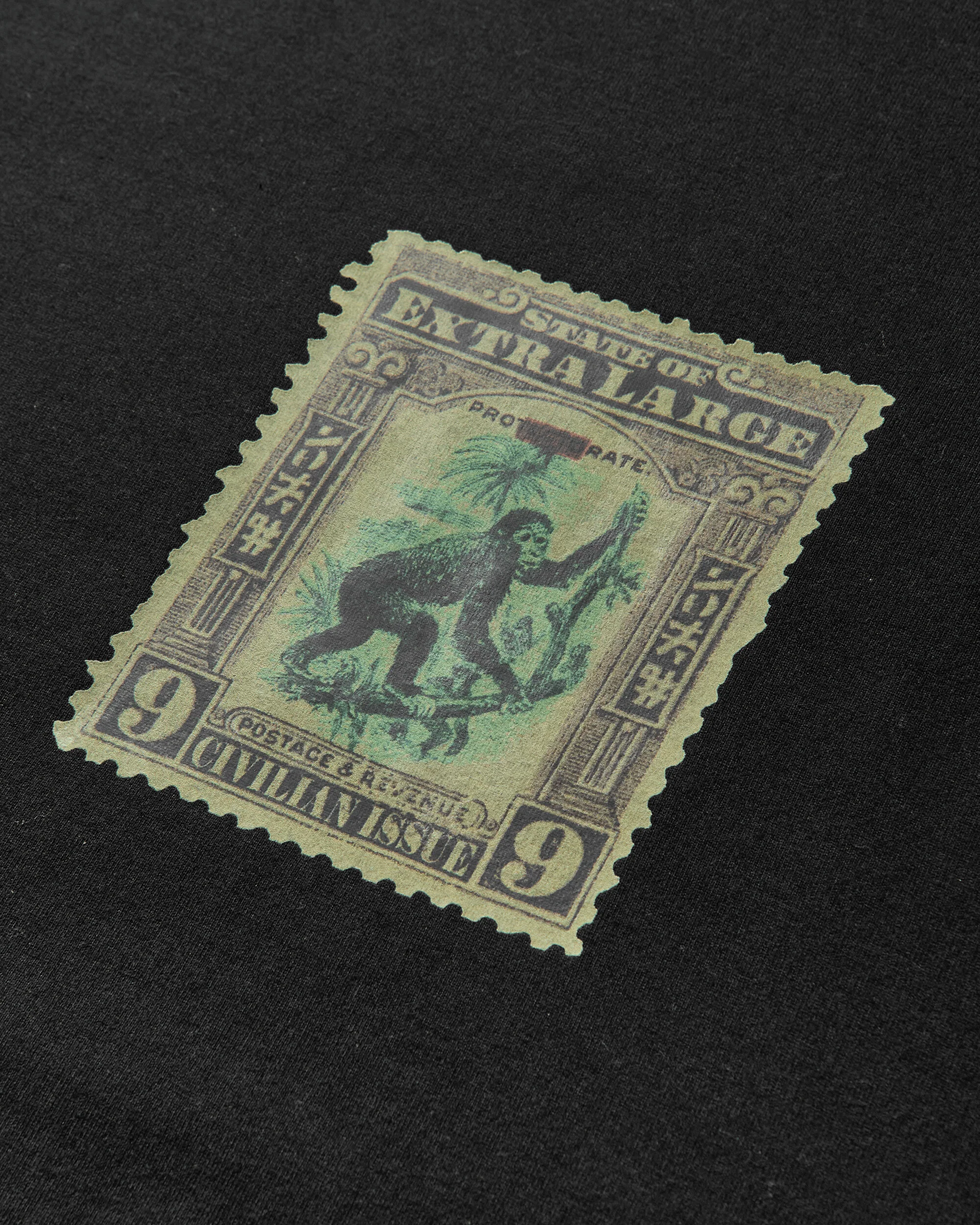 Men's XL Stamp T-Shirt Black - Image 3
