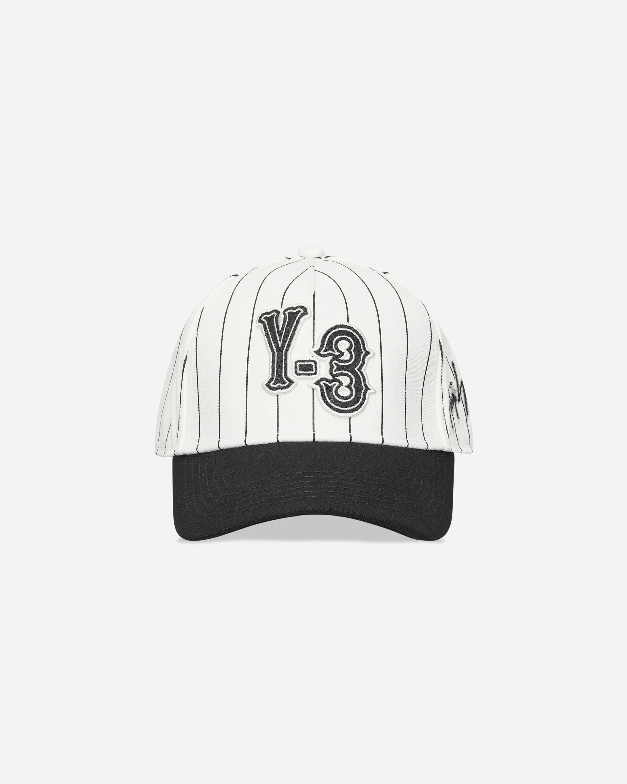 Y-3 Pinstripe Cap Chalk White - Image 2