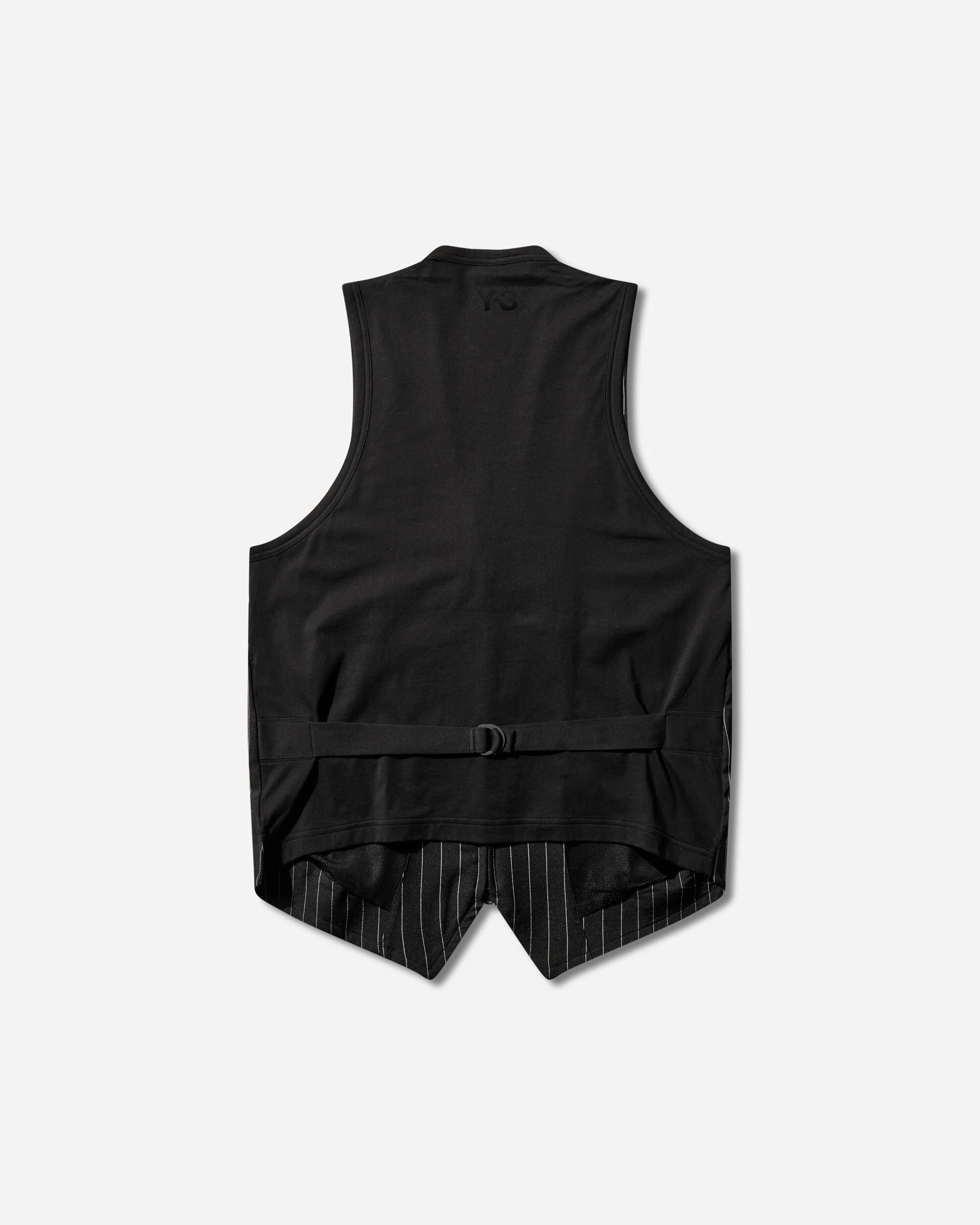 Y-3 Sport Uniform Pinstripe Tailored Vest Black - Image 2
